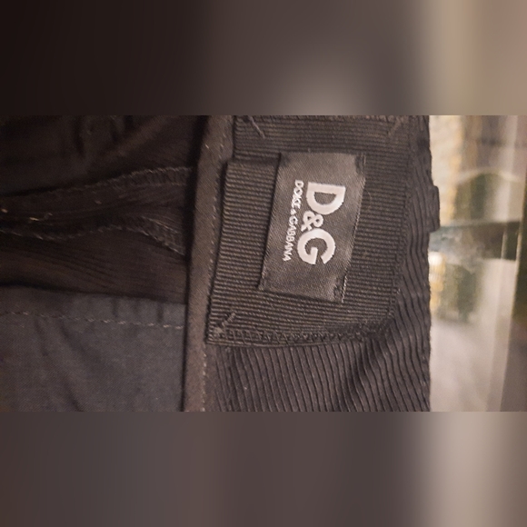 D&G Dolce & Gabbana Black Leather Trim Riding Pants size 42, waist 14" hips 18" - Picture 7 of 16